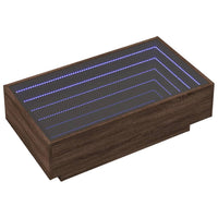 Thumbnail for LED-Couchtisch Braun Eichen-Optik 90x50x30 cm Holzwerkstoff