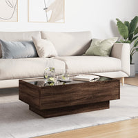 Thumbnail for LED-Couchtisch Braun Eichen-Optik 90x50x30 cm Holzwerkstoff