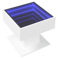 Thumbnail for LED-Couchtisch Weiß 50x50x45 cm Holzwerkstoff