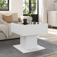Thumbnail for LED-Couchtisch Weiß 50x50x45 cm Holzwerkstoff