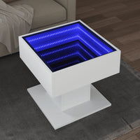Thumbnail for LED-Couchtisch Weiß 50x50x45 cm Holzwerkstoff