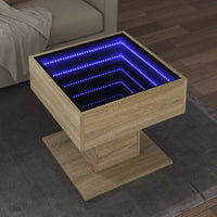 Thumbnail for LED-Couchtisch Sonoma Eiche 50x50x45 cm Holzwerkstoff