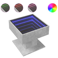 Thumbnail for LED-Couchtisch Betongrau 50x50x45 cm Holzwerkstoff