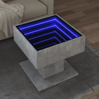 Thumbnail for LED-Couchtisch Betongrau 50x50x45 cm Holzwerkstoff