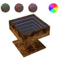 Thumbnail for LED-Couchtisch Räuchereiche 50x50x45 cm Holzwerkstoff