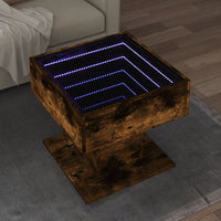 Thumbnail for LED-Couchtisch Räuchereiche 50x50x45 cm Holzwerkstoff