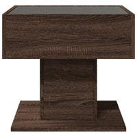 Thumbnail for LED-Couchtisch Braun Eichen-Optik 50x50x45 cm Holzwerkstoff