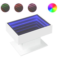 Thumbnail for LED-Couchtisch Weiß 70x50x45 cm Holzwerkstoff