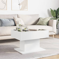 Thumbnail for LED-Couchtisch Weiß 70x50x45 cm Holzwerkstoff