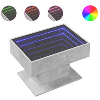 Thumbnail for LED-Couchtisch Betongrau 70x50x45 cm Holzwerkstoff