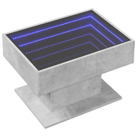 Thumbnail for LED-Couchtisch Betongrau 70x50x45 cm Holzwerkstoff