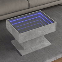 Thumbnail for LED-Couchtisch Betongrau 70x50x45 cm Holzwerkstoff