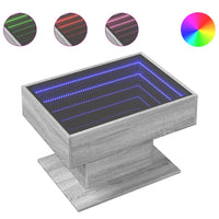 Thumbnail for LED-Couchtisch Grau Sonoma 70x50x45 cm Holzwerkstoff