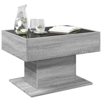 Thumbnail for LED-Couchtisch Grau Sonoma 70x50x45 cm Holzwerkstoff