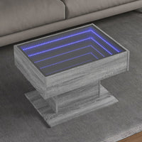 Thumbnail for LED-Couchtisch Grau Sonoma 70x50x45 cm Holzwerkstoff