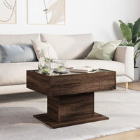 Thumbnail for LED-Couchtisch Braun Eichen-Optik 70x50x45 cm Holzwerkstoff