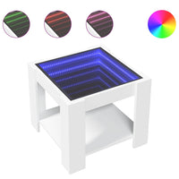 Thumbnail for LED-Couchtisch Weiß 53x53x45 cm Holzwerkstoff