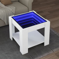 Thumbnail for LED-Couchtisch Weiß 53x53x45 cm Holzwerkstoff
