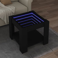 Thumbnail for LED-Couchtisch Schwarz 53x53x45 cm Holzwerkstoff