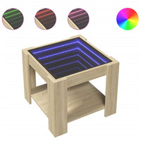 Thumbnail for LED-Couchtisch Sonoma Eiche 53x53x45 cm Holzwerkstoff