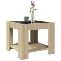 Thumbnail for LED-Couchtisch Sonoma Eiche 53x53x45 cm Holzwerkstoff