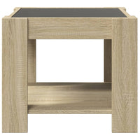 Thumbnail for LED-Couchtisch Sonoma Eiche 53x53x45 cm Holzwerkstoff
