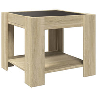 Thumbnail for LED-Couchtisch Sonoma Eiche 53x53x45 cm Holzwerkstoff