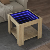 Thumbnail for LED-Couchtisch Sonoma Eiche 53x53x45 cm Holzwerkstoff