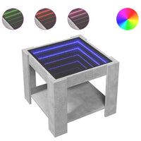 Thumbnail for LED-Couchtisch Betongrau 53x53x45 cm Holzwerkstoff