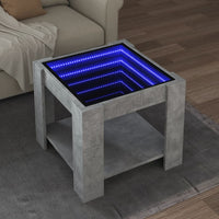 Thumbnail for LED-Couchtisch Betongrau 53x53x45 cm Holzwerkstoff