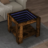 Thumbnail for LED-Couchtisch Räuchereiche 53x53x45 cm Holzwerkstoff