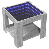 Thumbnail for LED-Couchtisch Grau Sonoma 53x53x45 cm Holzwerkstoff