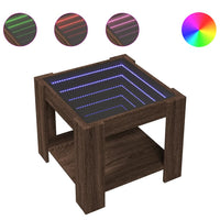 Thumbnail for LED-Couchtisch Braun Eichen-Optik 53x53x45 cm Holzwerkstoff