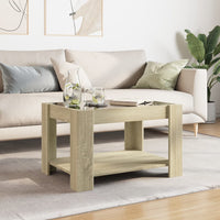 Thumbnail for LED-Couchtisch Sonoma Eiche 73x53x45 cm Holzwerkstoff
