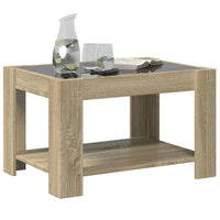 Thumbnail for LED-Couchtisch Sonoma Eiche 73x53x45 cm Holzwerkstoff