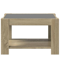 Thumbnail for LED-Couchtisch Sonoma Eiche 73x53x45 cm Holzwerkstoff