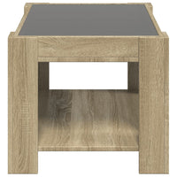 Thumbnail for LED-Couchtisch Sonoma Eiche 73x53x45 cm Holzwerkstoff