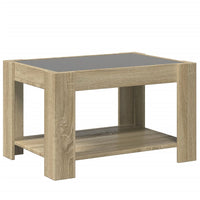 Thumbnail for LED-Couchtisch Sonoma Eiche 73x53x45 cm Holzwerkstoff