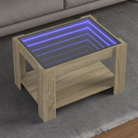 Thumbnail for LED-Couchtisch Sonoma Eiche 73x53x45 cm Holzwerkstoff