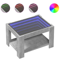 Thumbnail for LED-Couchtisch Betongrau 73x53x45 cm Holzwerkstoff