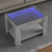 Thumbnail for LED-Couchtisch Betongrau 73x53x45 cm Holzwerkstoff