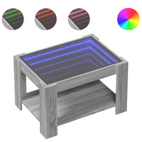 Thumbnail for LED-Couchtisch Grau Sonoma 73x53x45 cm Holzwerkstoff