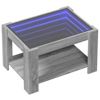 Thumbnail for LED-Couchtisch Grau Sonoma 73x53x45 cm Holzwerkstoff