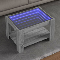 Thumbnail for LED-Couchtisch Grau Sonoma 73x53x45 cm Holzwerkstoff
