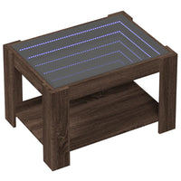 Thumbnail for LED-Couchtisch Braun Eichen-Optik 73x53x45 cm Holzwerkstoff