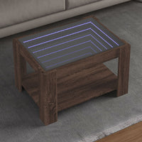 Thumbnail for LED-Couchtisch Braun Eichen-Optik 73x53x45 cm Holzwerkstoff