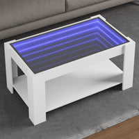 Thumbnail for LED-Couchtisch Weiß 93x53x45 cm Holzwerkstoff