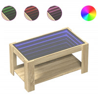 Thumbnail for LED-Couchtisch Sonoma Eiche 93x53x45 cm Holzwerkstoff