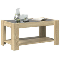 Thumbnail for LED-Couchtisch Sonoma Eiche 93x53x45 cm Holzwerkstoff