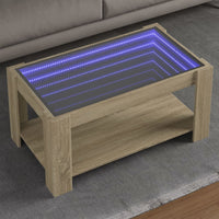 Thumbnail for LED-Couchtisch Sonoma Eiche 93x53x45 cm Holzwerkstoff